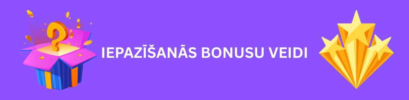 Kazino iepazīšanās bonusu veidi